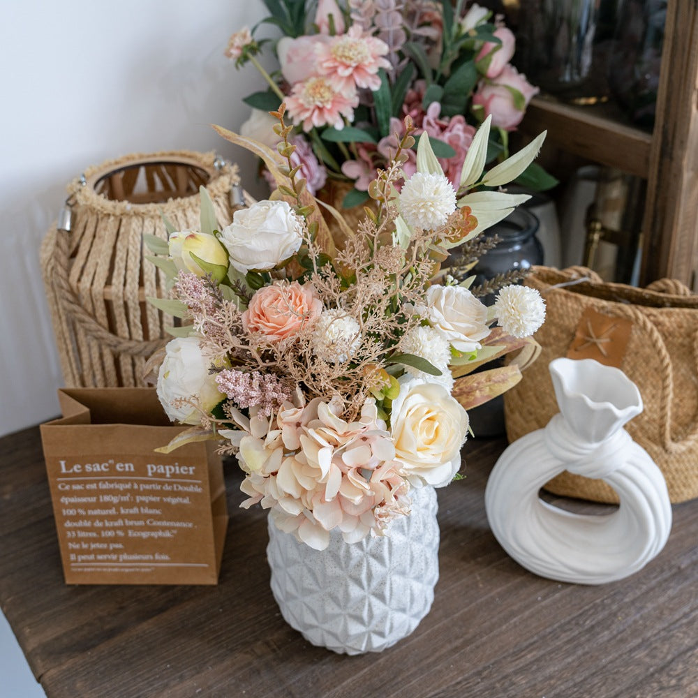 Elegant Artificial Flower Bouquet -柳岸风微凉手札 - Perfect for Home Decor, Weddings, and Wall Art (CF01433)