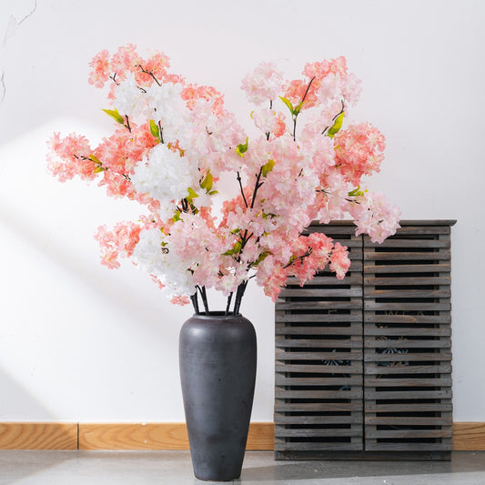 Lifelike Cherry Blossom Artificial Plant for Wedding Decor - Stunning Floral Arrangement for Home and Event Styling - INS-Style Rose Wall Art - MW38959