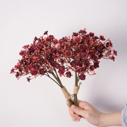 Autumn-Inspired Baby's Breath Bouquet - Elegant Artificial Flower Arrangement for Brides, Perfect for Weddings, Photoshoots, and Event Decor