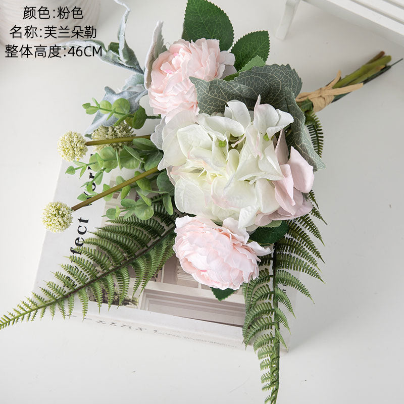 Luxurious Faux Floral Arrangement - Elegant Rose Bouquet for Home Décor, Weddings, and Wall Art - Stunning Fake Flowers - CF01073