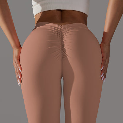 High Waisted Stretchy V Waist Shaping 9 10 Yoga Pants for Women Breathable Soft Peach Butt Enhancement Leggings for Comfort and Style