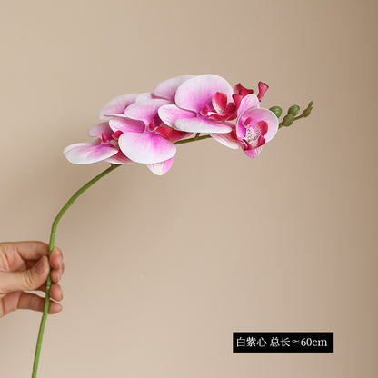 Lifelike Single Stem 7-Head Touch-Feel Orchid Flower - Elegant Home Decor for Flower Arrangements, Wedding Decorations, and Special Events