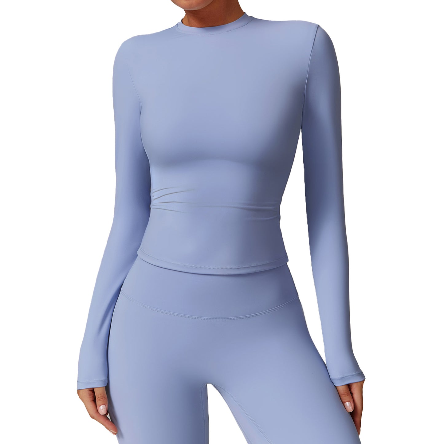 Versatile Long Sleeve Fleece Lined Yoga and Fitness High Neck Thermal Bodysuit for Comfort and Performance Style 8924