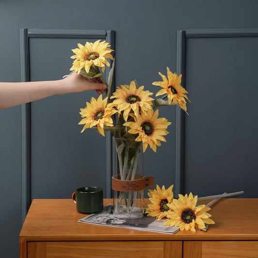 Realistic Sunflower Decorative Artificial Flower – Perfect for Weddings, Home Decor, and Year-Round Floral Arrangements | Beautiful Faux Green Plant - Model MW33712