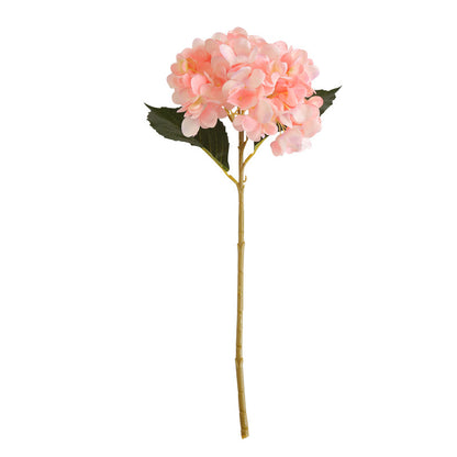 Lifelike Two-Leaf Hydrangea Silk Flower - Single Branch Large Decorative Bloom for Hotel Decor, Wedding Celebrations, and Photography Props - Beautifully Crafted Fake Flowers for Lasting Elegance