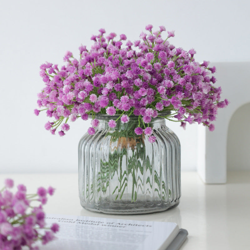 Stunning Mini Starry Sky Bouquet - Perfect for Wedding Photography, Bridal Decorations, and Elegant Table Centerpieces - Set of Realistic Plastic Flowers