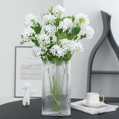 Lifelike Single Stem 5-Head Faux Hydrangea - Perfect Home Décor for a Cozy Forest Aesthetic - Stunning Greenery Accent for Living Rooms and More