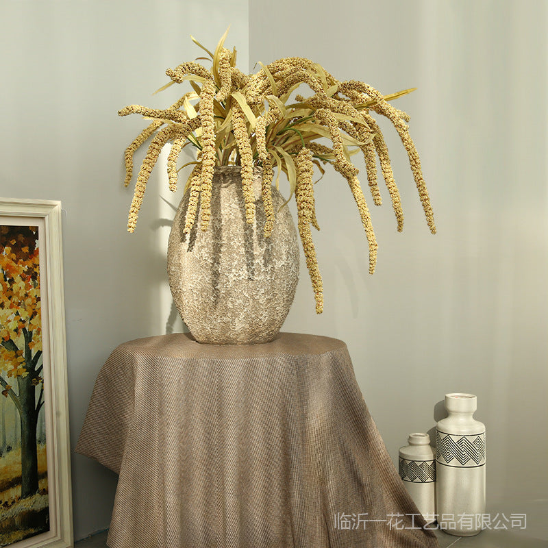 Realistic Faux Flower Millet Ear Décor for Rustic Table Settings - Perfect Indoor Centerpiece for Living Rooms, Photography Props & Home Styling