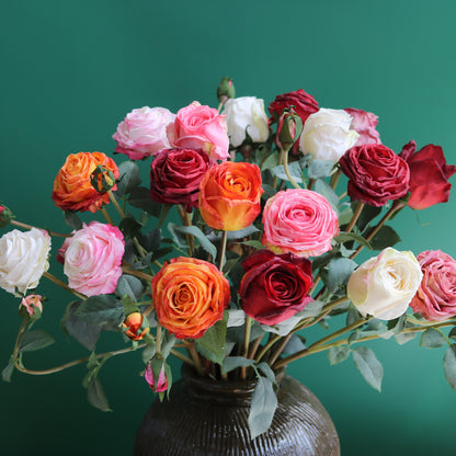 Stunning Faux Fire-Roasted Edge Roses for Bridal Photography Props - Perfect Home Décor Accent for Stylish Interiors