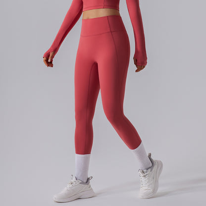 High Waisted Peach Lift Yoga Pants for Fall Winter Butt Enhancing Seamless Slim Fit Tapered Leggings for Comfort and Style