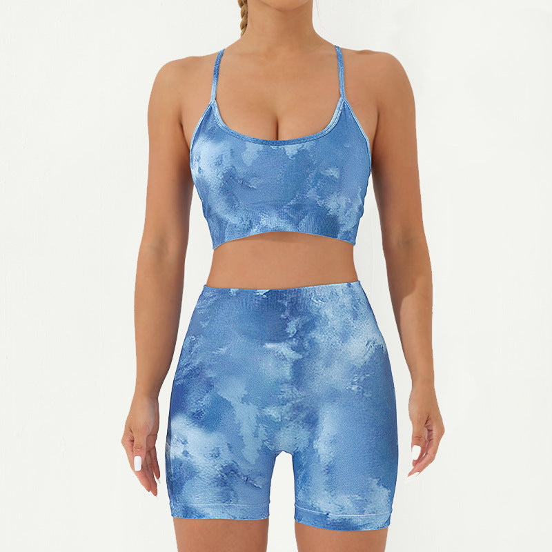 Seamless Printed High End 3 Piece Yoga Set Quick Dry Breathable and Sculpting Leggings for Comfort and Style