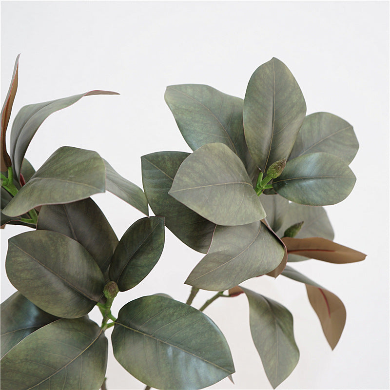 Elegant Faux Magnolia Leaves - Soft Touch Large Branch Home Décor - Perfect for Weddings and Interior Design Enhancements