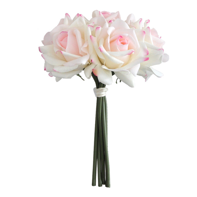 Luxurious 5-Head Silk Rose Bouquet with Realistic Texture – Perfect for Home Décor, Wedding Arrangements, and Special Occasions