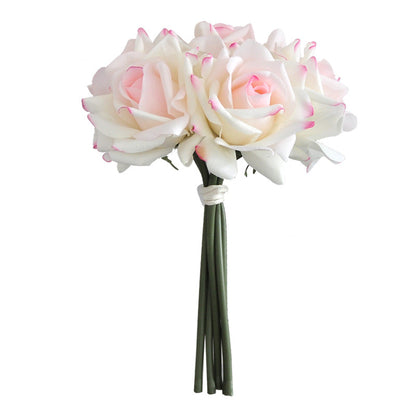 Luxurious 5-Head Silk Rose Bouquet with Realistic Texture – Perfect for Home Décor, Wedding Arrangements, and Special Occasions