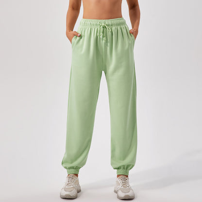 High Waisted Women's Casual Straight Leg Sports Pants for Fall Winter Versatile for Running Lounging and Everyday Outings