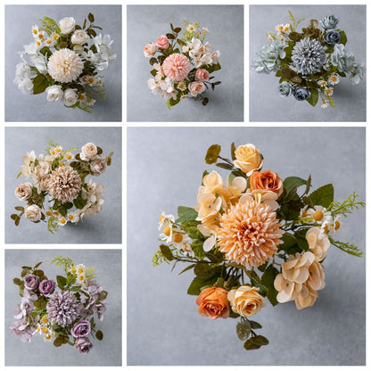 Autumn-Inspired Chamomile Flower Bouquet - INS Style Faux Flowers for Home Decor and Wedding Celebrations | MW66792