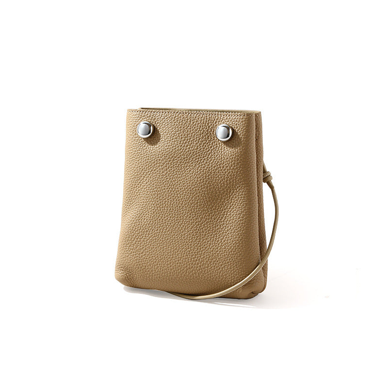 and Minimalist Genuine Leather Women's Crossbody Bag for Travel Quick Outings and Everyday Use