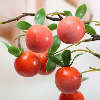 Realistic Persimmon Fruit Home Decoration - Perfect Table Centerpiece for New Year Celebrations, Symbolizing Prosperity and Good Fortune