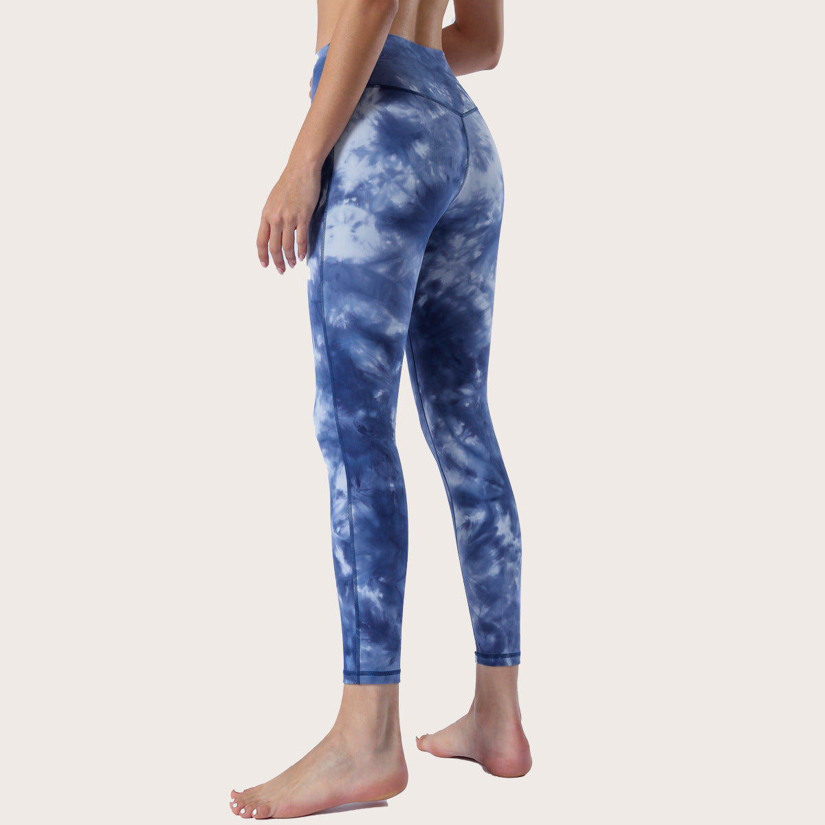 High Waisted Tie Dye Yoga Pants for Women No Seamline Embarrassment for Summer Workouts Comfortable and 3 4 Length Leggings