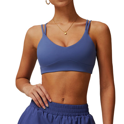 Cross Back Yoga Sports Bra Outdoor Workout Tank for Running Fitness Style 4001 with Breathable Fabric and Supportive Design