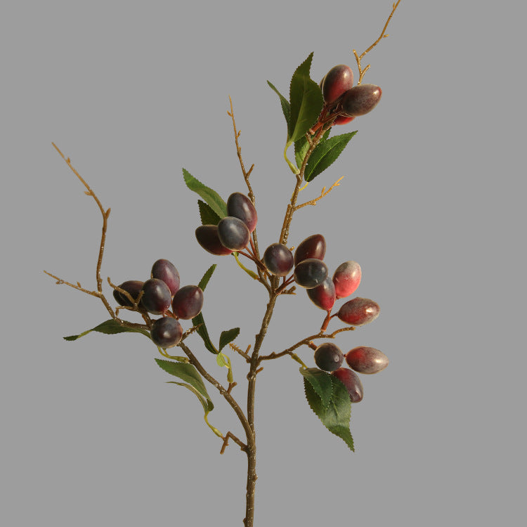 Realistic Olive Fruit Decorative Artificial Floral Arrangement – Perfect for Home Décor, Living Room Centerpieces, and Dining Table Accents