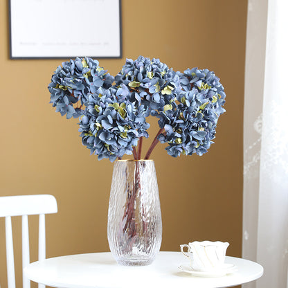 Stunning Faux Single Branch Oil Painting Style Lollipop Hydrangea - Perfect for Weddings, Photoshoots, and Home Decor