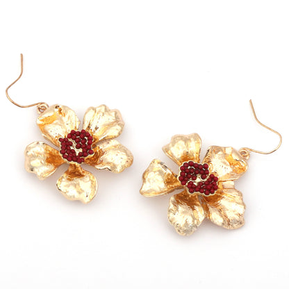 Chic Wind Rice Pearl Floral Earrings - Unique Floral Design for Effortless Elegance and Versatile Style