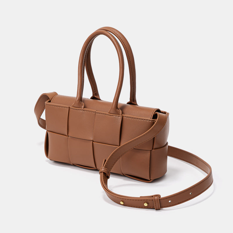 Chic Korean Genuine Leather Woven Handbag and Versatile Designer Tote with Feel for Every Occasion