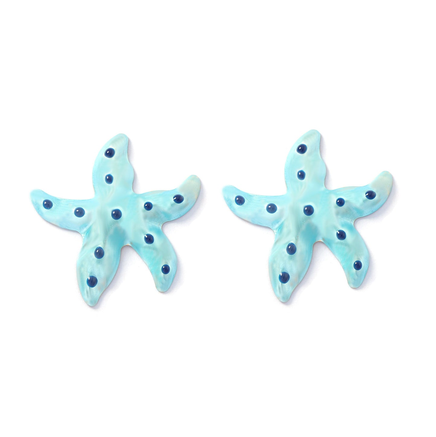 Stylish Ocean-Inspired Metal Geometric Starfish and Pentacle Earrings - Versatile Minimalist Accessories for Every Woman