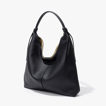 Large Capacity Tote Bag Unique Design with Grain Leather Versatile Shoulder Bag for Everyday Use