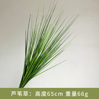 Stunning Green Faux Floral Arrangement for Weddings – Lush Bamboo and Grass Design for Rustic Charm