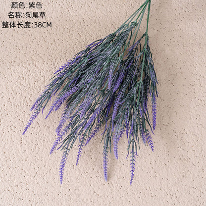 Stunning INS-Style Decorative Dogtail Grass - Realistic Faux Floral Arrangement for Weddings & Home Décor - Versatile Green Plant Craft - Model MW73781