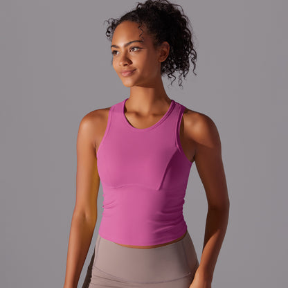 Seamless Sports Bra Yoga Top with Built in Cups Quick Dry Back Support for Running Training and Workout Sessions