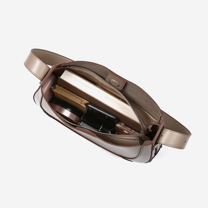 Luxury Genuine Leather Sherry Bag Spacious Tote with Minimalist Design for Fashionable Commute and Everyday Use