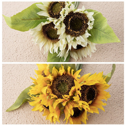 Beautiful Artificial Sunflower Bouquet for Wedding Decorations | Lifelike Greenery | Perfect for Ins Inspired Floral Arrangements | Model YC1038