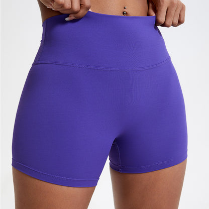 Double Sided Fleece Gym Shorts for Women High Waist Butt Lifting High Elastic Workout Fitness Shorts