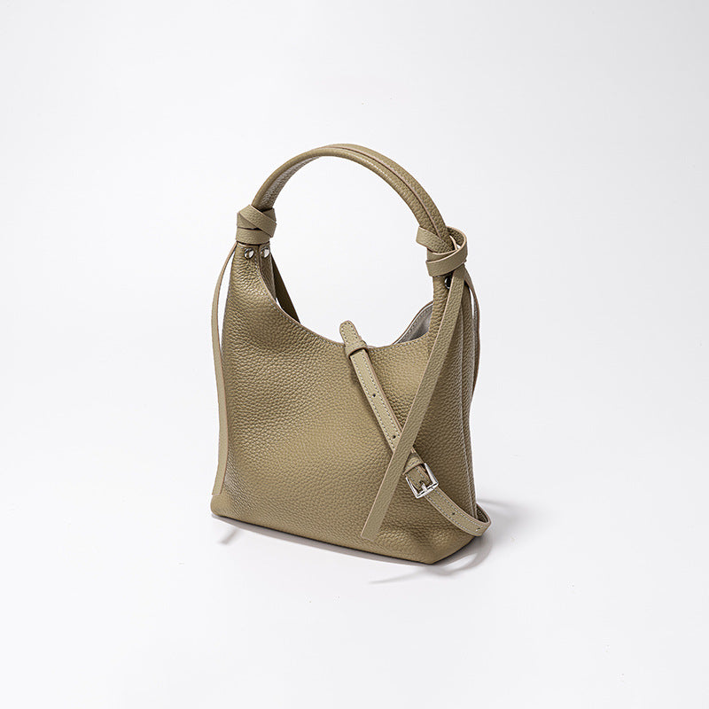 Chic Korean Inspired Color Block Lunch Bag Versatile Crossbody Tote for Commuting Leather Handbag for Women