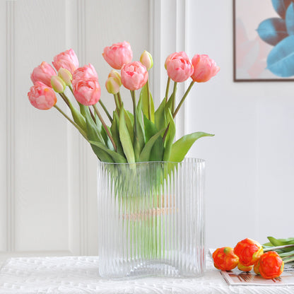 Lifelike Multilayer Petal Tulip Artificial Flower for Home Décor – Perfect for Photography Props, Soft Rubber Tulip Arrangement - Ideal Gift for Any Occasion