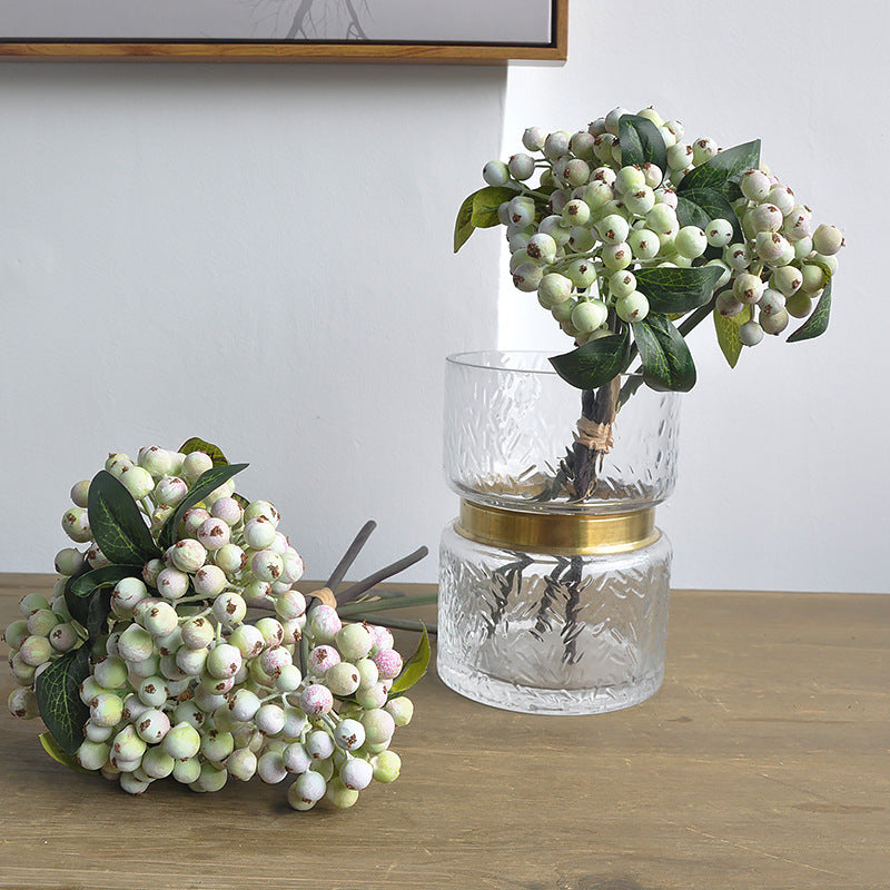 Artificial Berry Bouquet - Realistic Faux Flowers for Nordic Wedding Celebrations, Home Decor, and Photography Backdrops