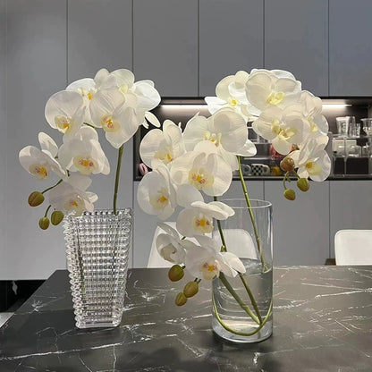 Quality 9-Head Orchid Arrangement - Beautifully Realistic Faux Flowers for Wedding and Home Décor - Perfect for Living Room, Parties, and Special Events