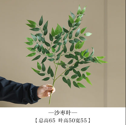 Realistic Faux Green Plant - Olive Leaf Tree Decorative Accent for Weddings, Living Rooms, and Interior Photography