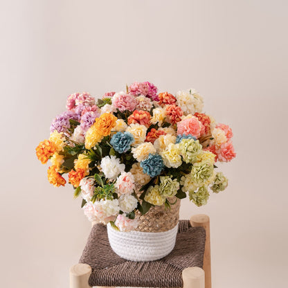 Stunning Faux Flower Bouquet - Small Mums Decorative Arrangement for Home Decor & Wedding Handheld Flowers - Perfect for Wall Plant Decorations - MW55502