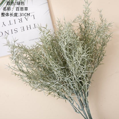 Realistic INS-Style Eucalyptus and Pine Needle Artificial Flowers for Home Decor and Wedding Celebrations - MW56304 - Perfect for Adding a Touch of Nature to Any Space