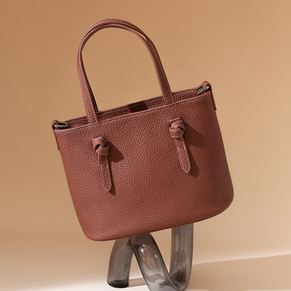 Japanese Style Luxury Women's Crossbody Bag Chic and Minimalist Genuine Leather Bucket Bag for Spring Summer Blend of Class and Practicality