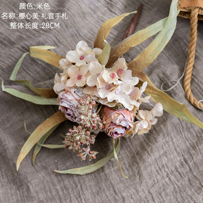 Cherry Blossom Heart - Elegant Ins-style Faux Floral Decor for Home and Weddings | Perfect for Any Occasion (Model MW89106)