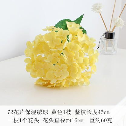 Realistic 72-Petal Hydrangea - Luxurious 3D-Printed Faux Floral Arrangement for Weddings and Home Decor - Long-Lasting Hydrating Effect