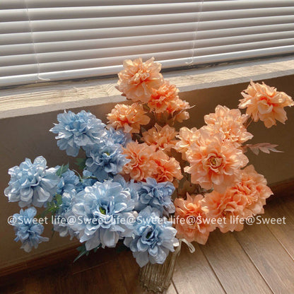 Lifelike Faux Floral Arrangement - Elegant Peony Decorations for Living Room, Dining Table Centerpiece, Wedding Decor, and Event Styling