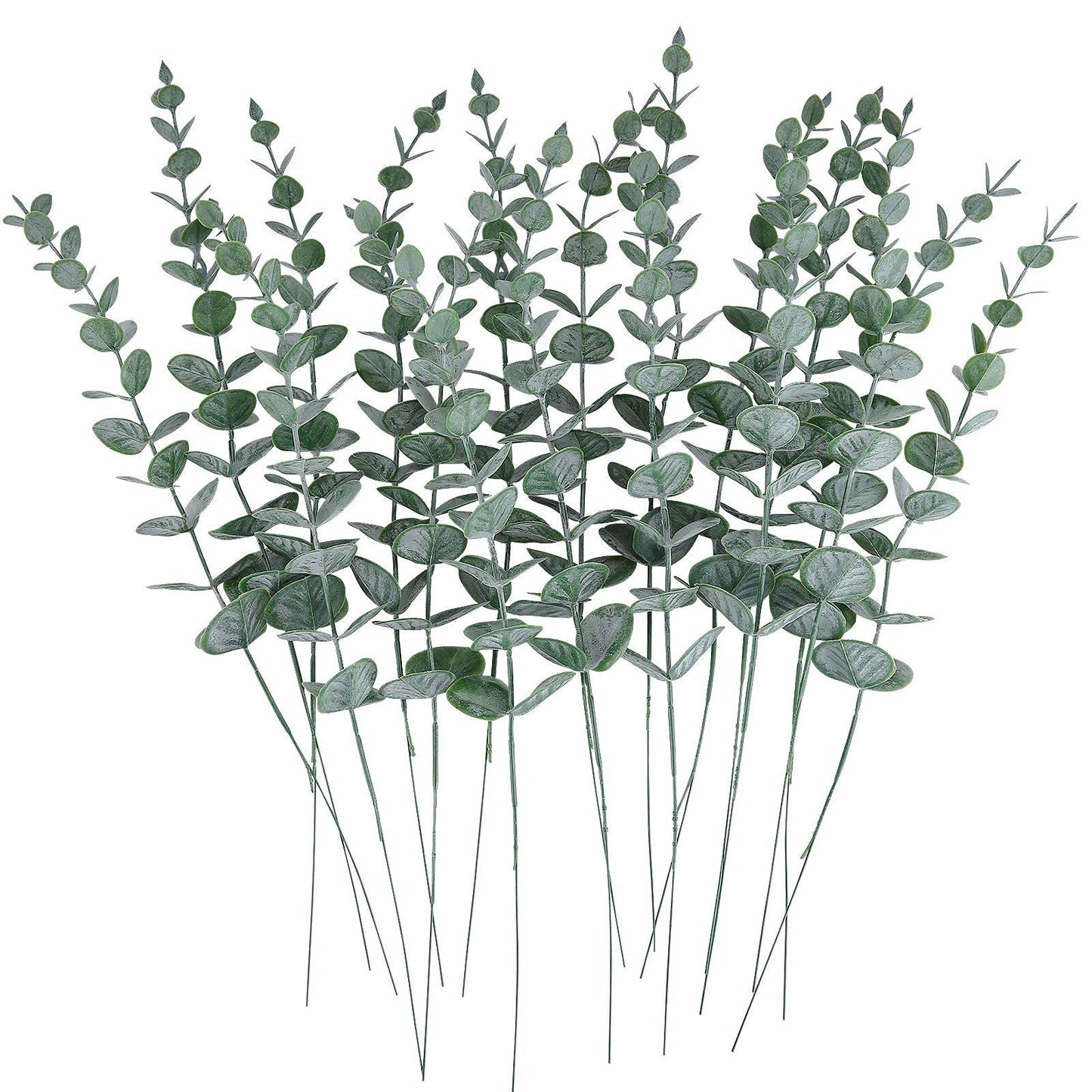 Artificial Eucalyptus Leaves - Lush Green Foliage Branches for Weddings, Floral Arrangements, and Home Decor