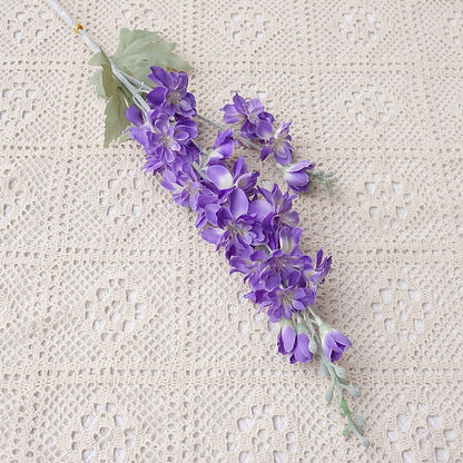 Artificial Two-Branch Larkspur Flowers - Realistic Floral Décor for Home, Photography, Weddings & Celebrations - Perfect for Soft Styling and Beautiful Arrangements