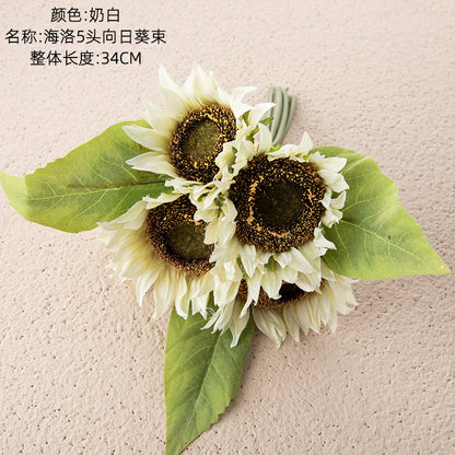 Beautiful Artificial Sunflower Bouquet for Wedding Decorations | Lifelike Greenery | Perfect for Ins Inspired Floral Arrangements | Model YC1038